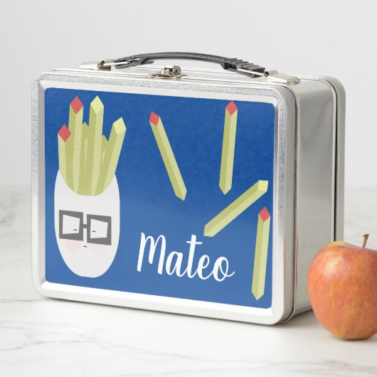Funny Fries Kinder Name Metal Lunch Box (In situ)