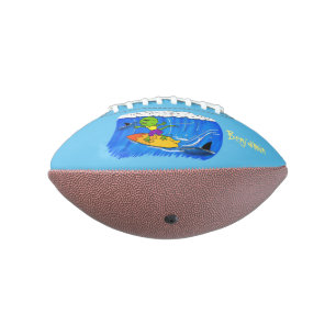 Funny frilly nek lizard surfende cartoon american football