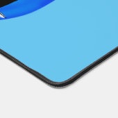 Funny frilly nek lizard surfende cartoon bureaumat (Hoek)