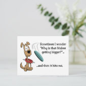 Funny Frisbee Briefkaart (Staand voorkant)