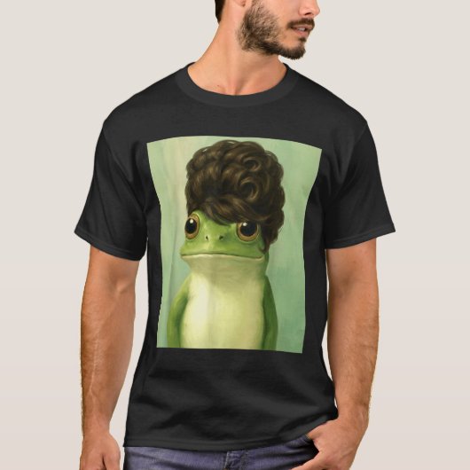Funny Frog Beehive Bob Haircut Meme  T-shirt (Voorkant)