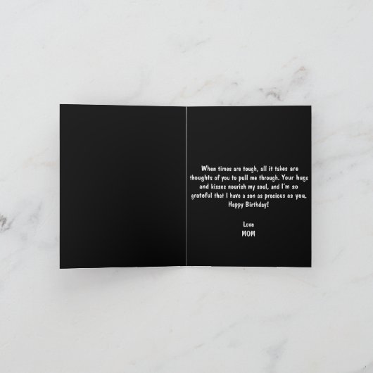 Funny Frog Black Custom Son 30th Birthday Kaart (Binnen)