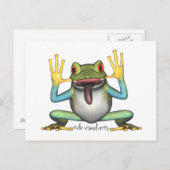Funny Frog briefkaart postkaart (Voorkant / Achterkant)