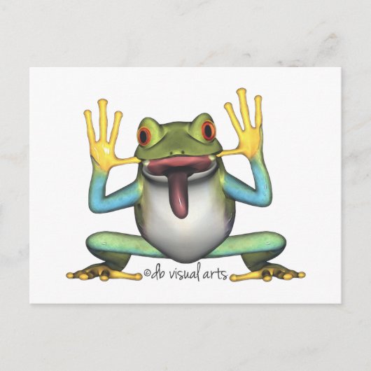 Funny Frog briefkaart postkaart (Voorkant)