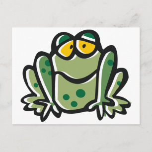 Funny Frog Cartoon Briefkaart