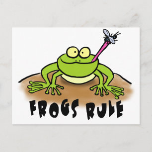 Funny Frog Cartoon Briefkaart