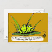 Funny Frog Cartoon Gift! Briefkaart (Voorkant / Achterkant)