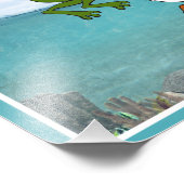 Funny Frog Choc Oiseau Inspirationnel Poster (Coin)