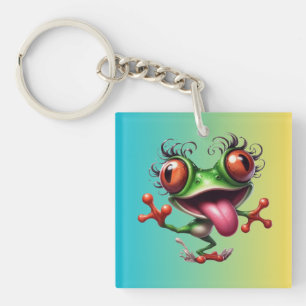 Funny Frog Columbus Day Sleutelhanger