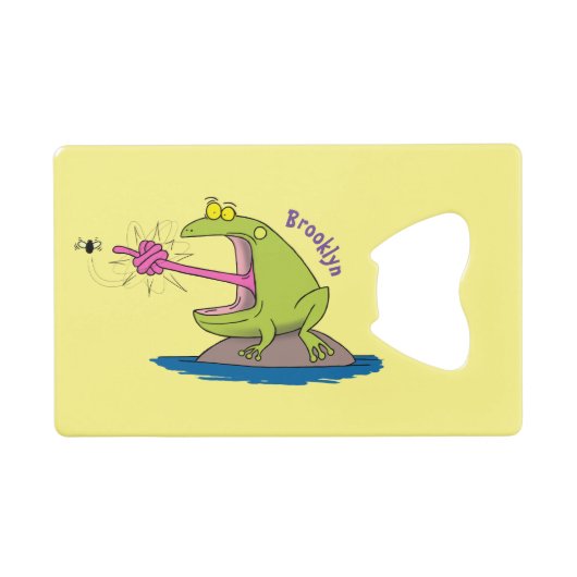 Funny frog en cartoon kredietkaart flessenopener (Voorkant (Horizontaal))
