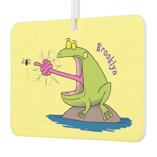Funny frog en cartoon luchtverfrisser (Links)