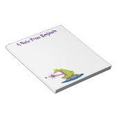 Funny frog en cartoon notitieblok (Schuin)