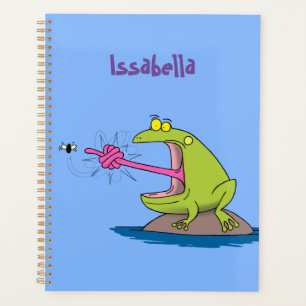 Funny frog en cartoon planner