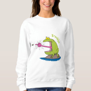 Funny frog en cartoon trui