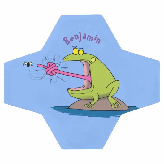 Funny frog en cartoon voetbal (Enkel)