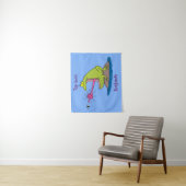 Funny frog en cartoon wandkleed (In situ)