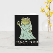 Funny Frog Engagement Matching Couples Tee Snarky  Kaart (Gele Bloem)