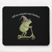 Funny Frog Graphic Saying Off To Commit Tom Fooler Muismat (Voorkant)