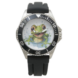 Funny frog horloge