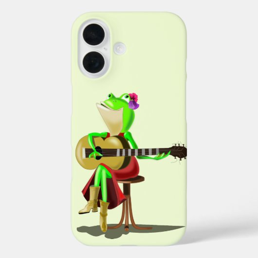 Funny Frog Jouer coque iphone de guitare (Verso)