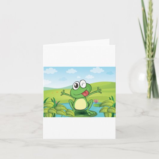 Funny Frog Kaart (Voorkant)