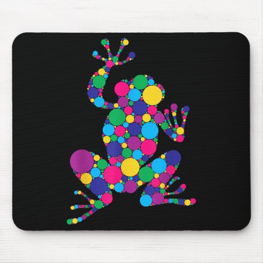 Funny Frog Lovers Polka Dot Art Student Happy Dot Muismat (Voorkant)