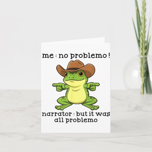 Funny Frog Me No Problemo Narrator But It Was All  Kaart (Voorkant)