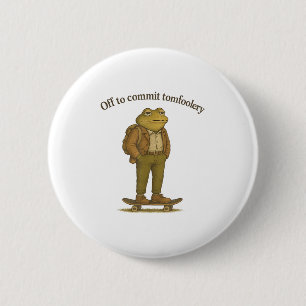 Funny Frog Meme Gekke Dark Humor Off to Commit Tom Ronde Button 5,7 Cm