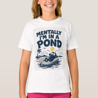 Funny Frog Mentally I'm In A Pond Teen Shirt