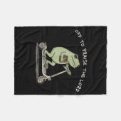 Funny Frog Off To Praise The Lord Christian Scoote Fleece Deken (Voorkant (Horizontaal))