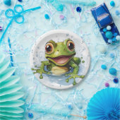 Funny frog papieren bordje (Feest)
