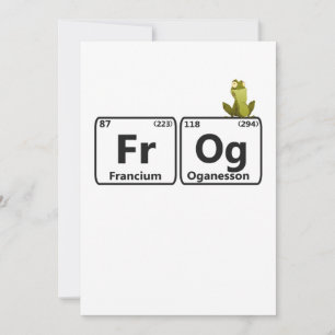 Funny Frog Periodic Table Elements Funny Science Bedankkaart