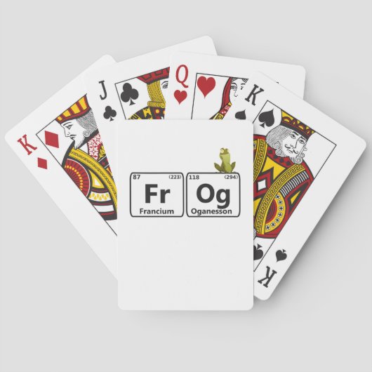 Funny Frog Periodic Table Elements Funny Science Pokerkaarten (Achterkant)