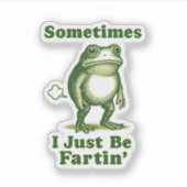 Funny Frog Quote Sticker (Voorkant)