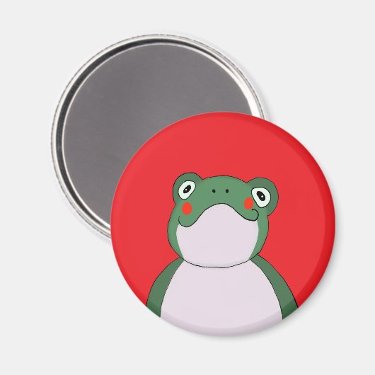 Funny Frog Red Magnet (Recto/Verso)