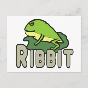 Funny Frog Ribbit Briefkaart