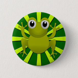 FUNNY FROG RONDE BUTTON 5,7 CM