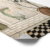 Funny Frog Shower Bathroom Poster (Coin)