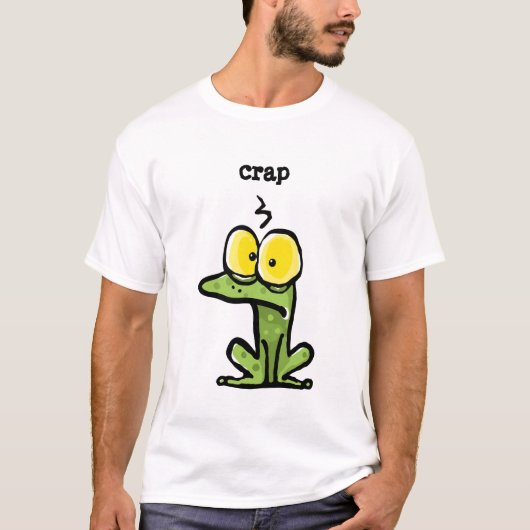 Funny Frog/Toad denkt: "CRAP" T-shirt (Voorkant)