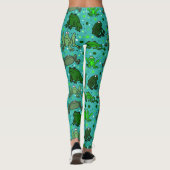 Funny Frogs Cartoon Leggings (Achterkant)
