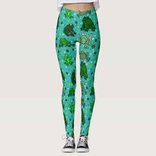 Funny Frogs Cartoon Leggings