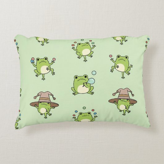 Funny Frogs on the Go Accent Kussen (Voorkant)