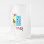 Funny Frosted Beer Mok, ik Drink bier periodiek Matglas Bierpul (Voorkant links)