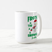 Funny Frothy the Snowman Personalized Coffee Mok (Voorkant rechts)