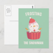 Funny Froting the Snowman Kerstgroet Briefkaart (Voorkant / Achterkant)