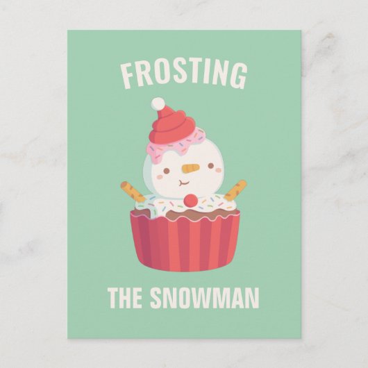 Funny Froting the Snowman Kerstgroet Briefkaart (Voorkant)