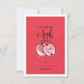 Funny Fruit Pun Apple Classroom Valentijn Card Kaart (Voorkant)