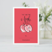 Funny Fruit Pun Apple Classroom Valentijn Card Kaart (Staand voorkant)