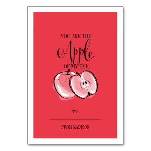 Funny Fruit Pun Apple Classroom Valentijn Card Kaart