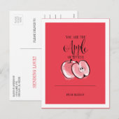Funny Fruit Pun Apple Valentijn Briefkaart (Voorkant / Achterkant)